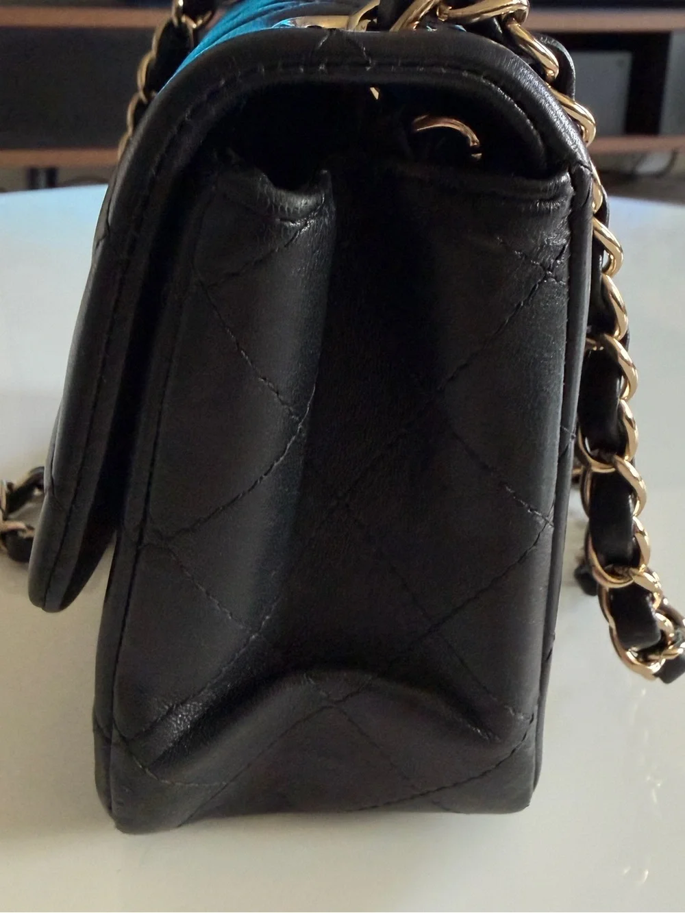 CHANEL Mini Square Classic Flap Bag Black